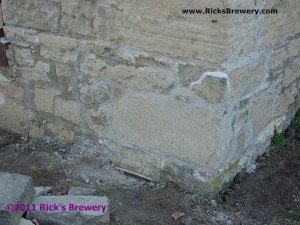 Completed 100 lb stone block installation