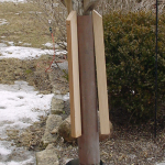 Three shield mounting sticks shown installed